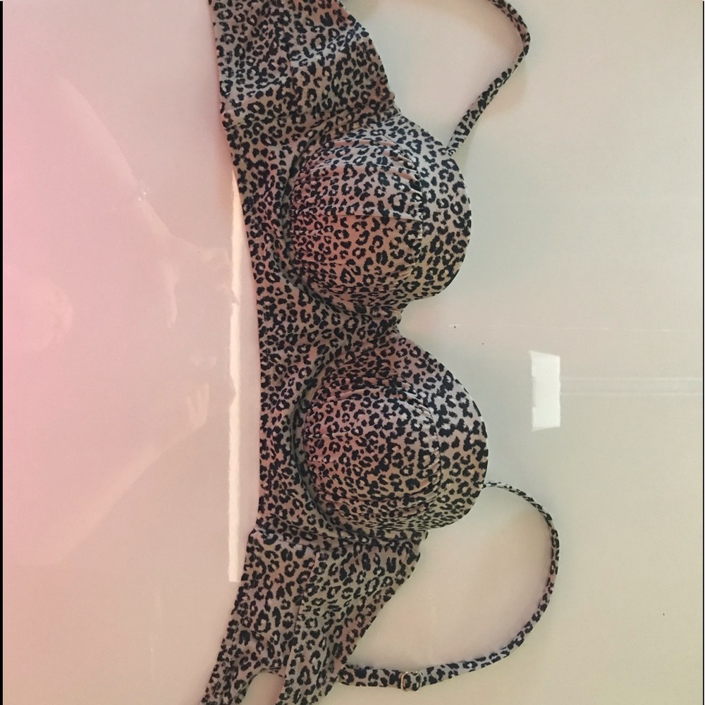 Leopard Print Push Up Bikini Top - image 1